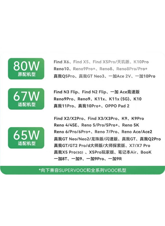 Win Potential Winpenn Compatible With Oppo Data Cable, Fast Charging 8A Cable 80W/65W, For Reno 13/12/11/10/98 65 Find X8/X5/X6/X7K 11/K10, Honor - Image 3