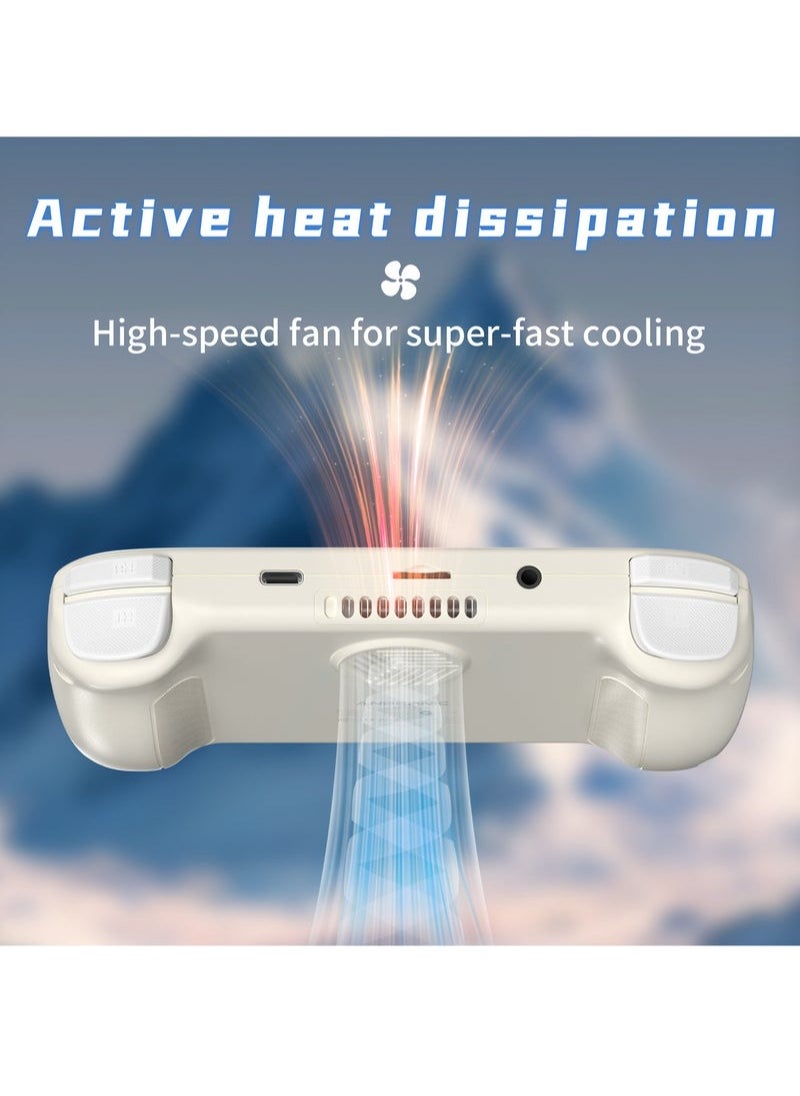 ANBERNIC  - ANBERNIC RG Cube Retro Handheld Game Console 64bit Android 13 Unisoc T820 3.95 Inch IPS Screen Hall Joystick RGB lighting effect (White) - Image 1