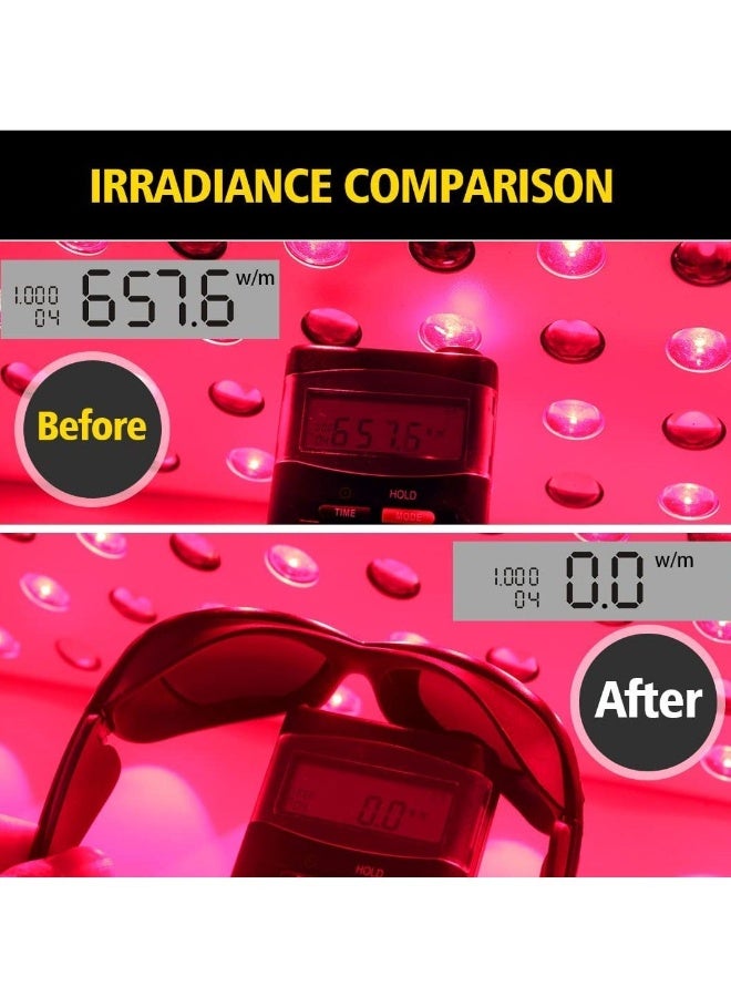 Red Light Therapy Glasses Eyes Protection for Tanning Goggles 200 2000nm IPL laser Safety Glasses Light Therapy and Laser Hair Removal Treatment Eyes Protection - Image 4
