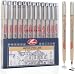 GETHPEN Micro Fineliner Drawing Art Pens 12 Black Fine Line Waterproof Ink Set Artist Supplies Archival Inking Markers Liner Professional Sketch Outline Anime Sketching Artist Illustration Watercolor - Image 2