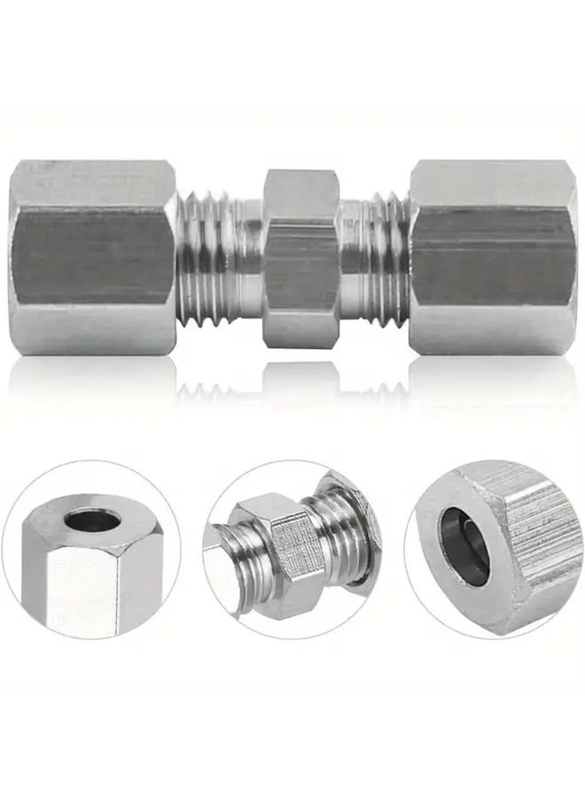 10Pcs 4 75mm Silvery Copper Pipe Hose Connectors Corrosion Resistant Leak Proof - Image 2