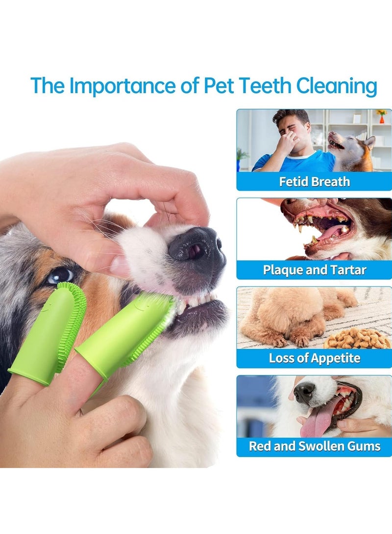 RATSAW 2 Pack Dog Toothbrush Finger Toothbrush Kit 135ºSurround Bristles for Easy Teeth Cleaning Double Finger Toothbrush Dental Care for Puppies Cats and Small Pets - Image 3