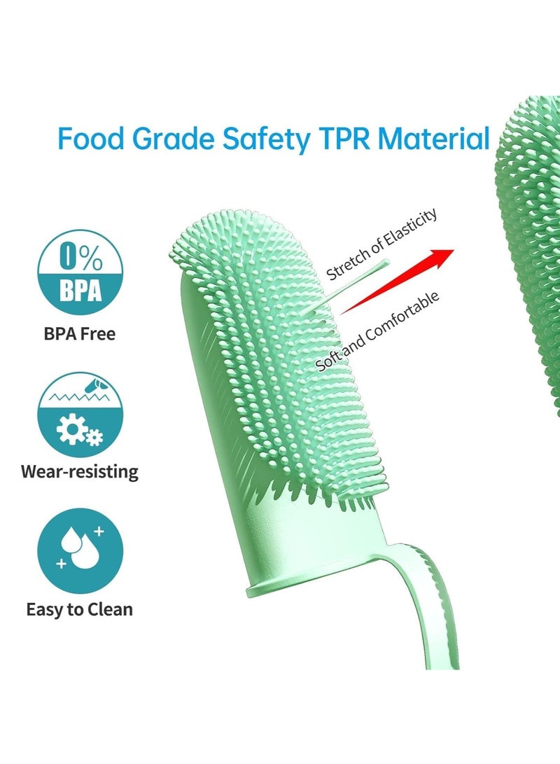 RATSAW 2 Pack Dog Toothbrush Finger Toothbrush Kit 135ºSurround Bristles for Easy Teeth Cleaning Double Finger Toothbrush Dental Care for Puppies Cats and Small Pets - Image 4