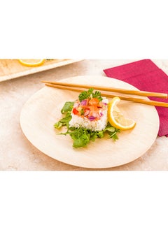 Restaurantware Restaurantware-9 Inch Bamboo Leaf Plates, 100 Disposable Bamboo Plates - Sustainable, heavy-duty, Bamboo Bamboo Dinner Plates, For Parties, Wedding Banquets Or Catered Events, Round  - Image 3