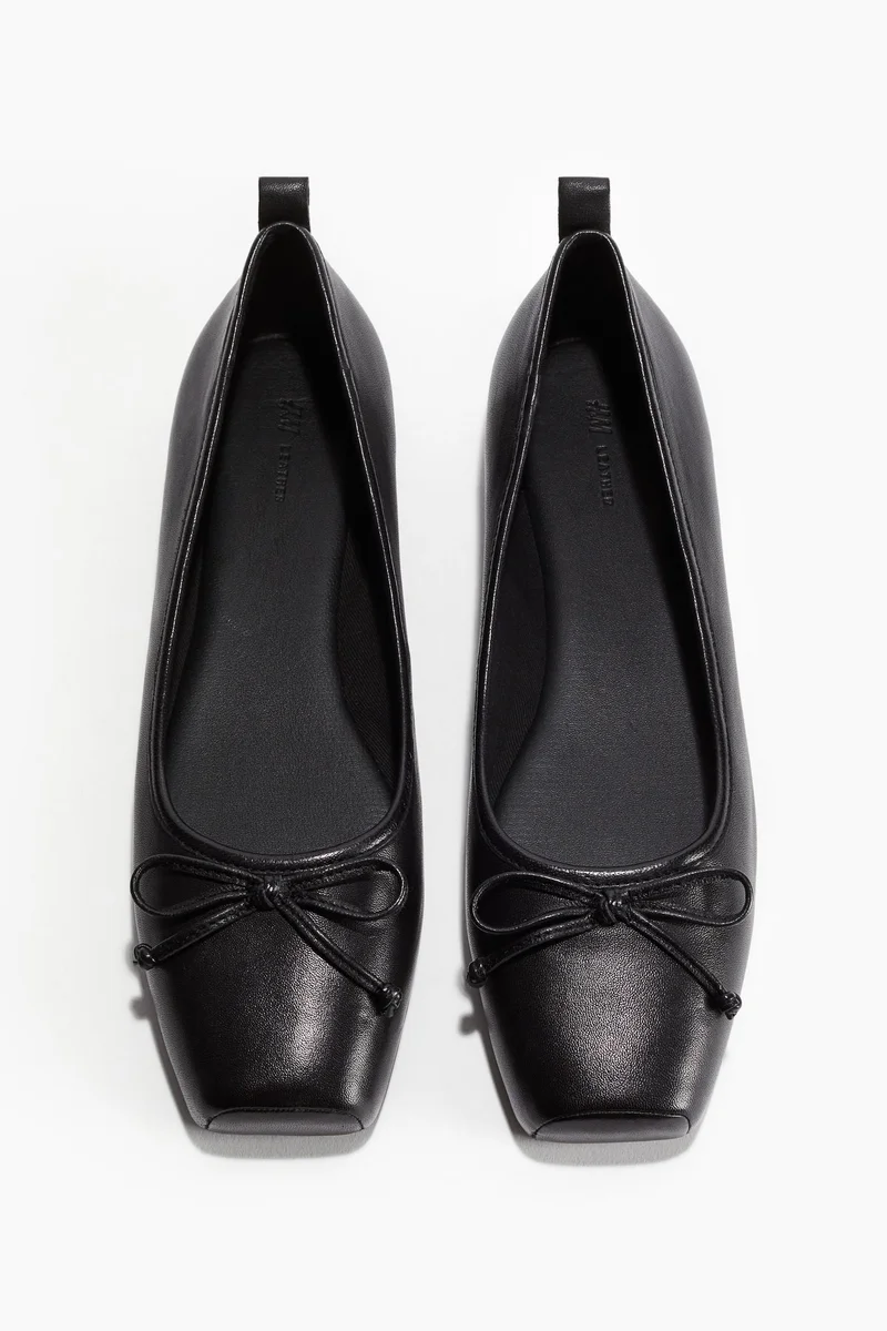 H&M Leather ballet pumps