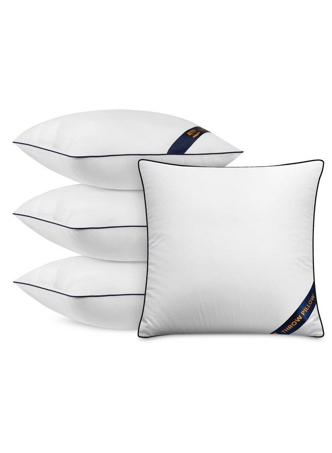 Utopia Bedding Utopia Bedding Throw Pillow Inserts (Pack of 4, White), 12 x 12 Inches Decorative Indoor Pillows for Sofa, Bed, Couch, Cushion Sham Stuffer - Image 1