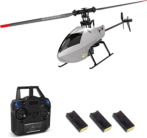 GoolRC C129 V2 RC Helicopter 4 Channel Remote Control Helicopter with 6Axis Gyro 24GHz RC Aircraft with 3D Flips Altitude Hold One Key Take OffLanding and 3 Batteries for Adults and Beginners - Image 1
