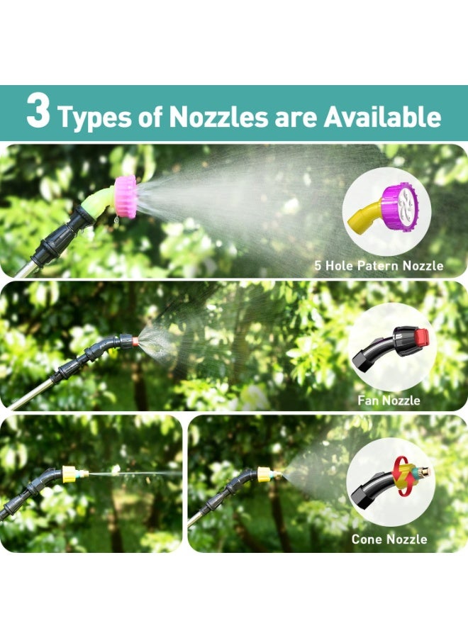 Dovva Sprayers in Lawn and Garden - 6L Battery Powered Sprayer with Pump, Telescopic Wand,Water Hose Nozzle - Portable Yard Sprayer for Weed Control, Fertilizing, Watering - Image 3