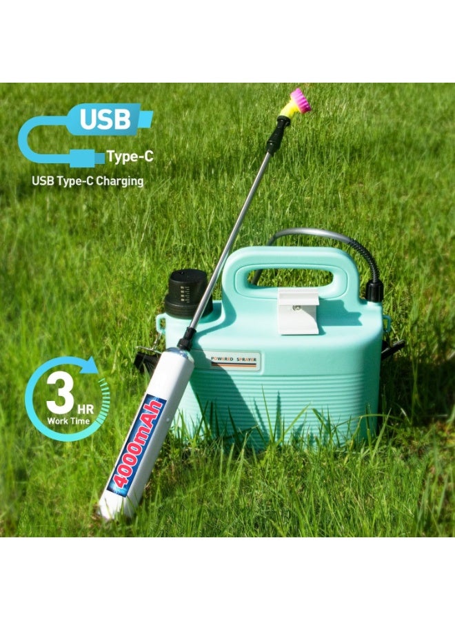 Dovva Sprayers in Lawn and Garden - 6L Battery Powered Sprayer with Pump, Telescopic Wand,Water Hose Nozzle - Portable Yard Sprayer for Weed Control, Fertilizing, Watering - Image 4