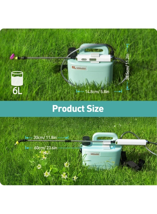 Dovva Sprayers in Lawn and Garden - 6L Battery Powered Sprayer with Pump, Telescopic Wand,Water Hose Nozzle - Portable Yard Sprayer for Weed Control, Fertilizing, Watering - Image 5