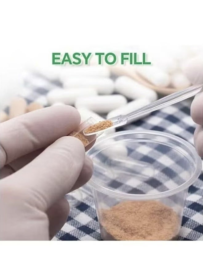 100 Pcs Empty Gelatin Capsules Fillable Pill Capsules For Diy Supplement Herb Powder Filler Food Grade Safe Easy To Fill Pill Capsules For Home Personal Use - Image 2