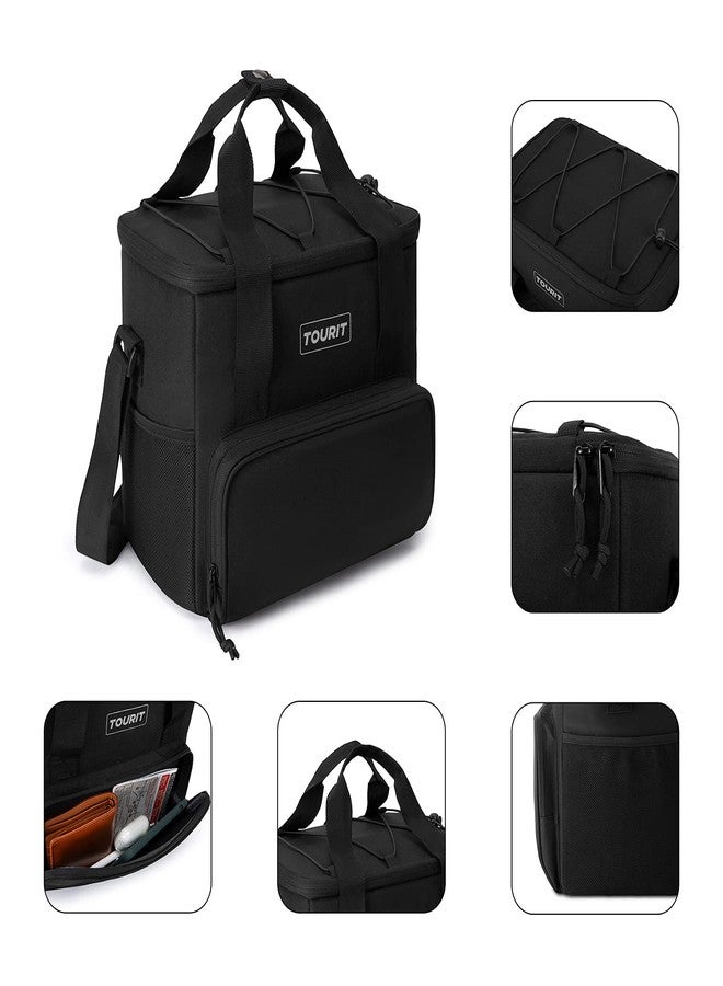 TOURIT Cooler Bag 24-Can Lunch Bag Insulated Soft Cooler Portable Lunch Coolers for Picnic, Beach, Work, Trip, Daily, Black - Image 3
