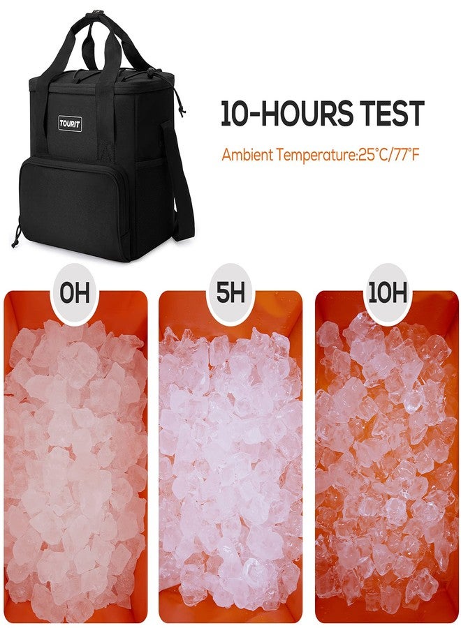 TOURIT Cooler Bag 24-Can Lunch Bag Insulated Soft Cooler Portable Lunch Coolers for Picnic, Beach, Work, Trip, Daily, Black - Image 2