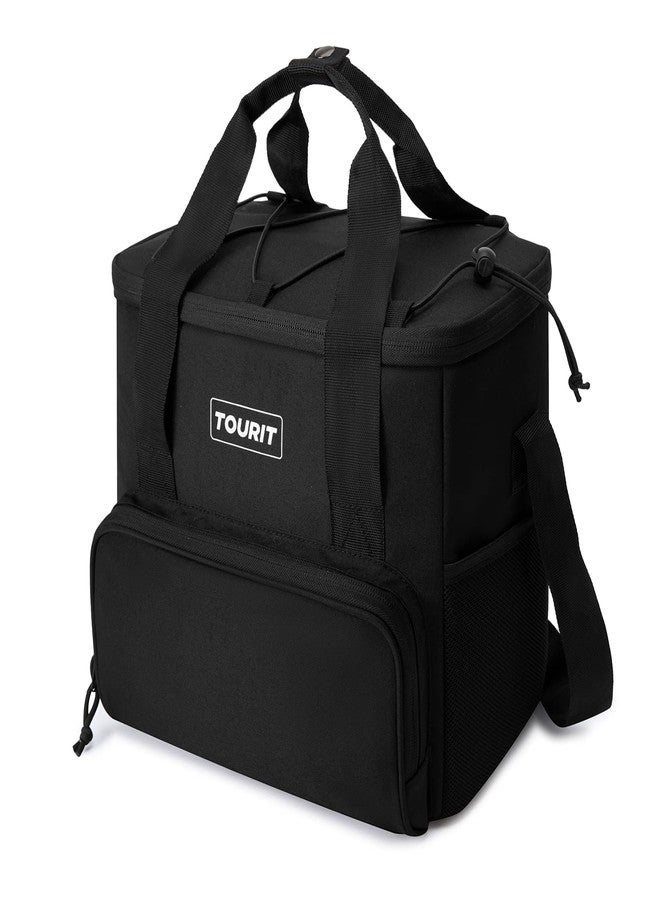 TOURIT Cooler Bag 24-Can Lunch Bag Insulated Soft Cooler Portable Lunch Coolers for Picnic, Beach, Work, Trip, Daily, Black - Image 1