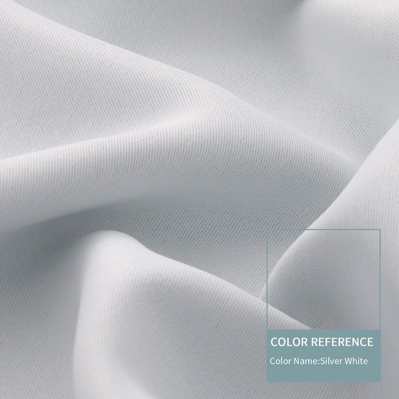 BGment Room Darkening Curtains for Bedroom - Grommet Thermal Insulated Window Treatments Light Blocking Curtains for Living Room  Set of 2 Panels  Each 55 x 69 Inch  Greyish White - Image 5