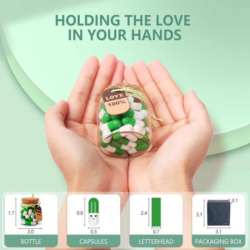 Tintnut Thanksgiving Valentines Present for Boyfriend, Girlfriend - Capsule Letters Message Love Letter Half Color Pill 30 Pcs Birthday Gift - Image 3