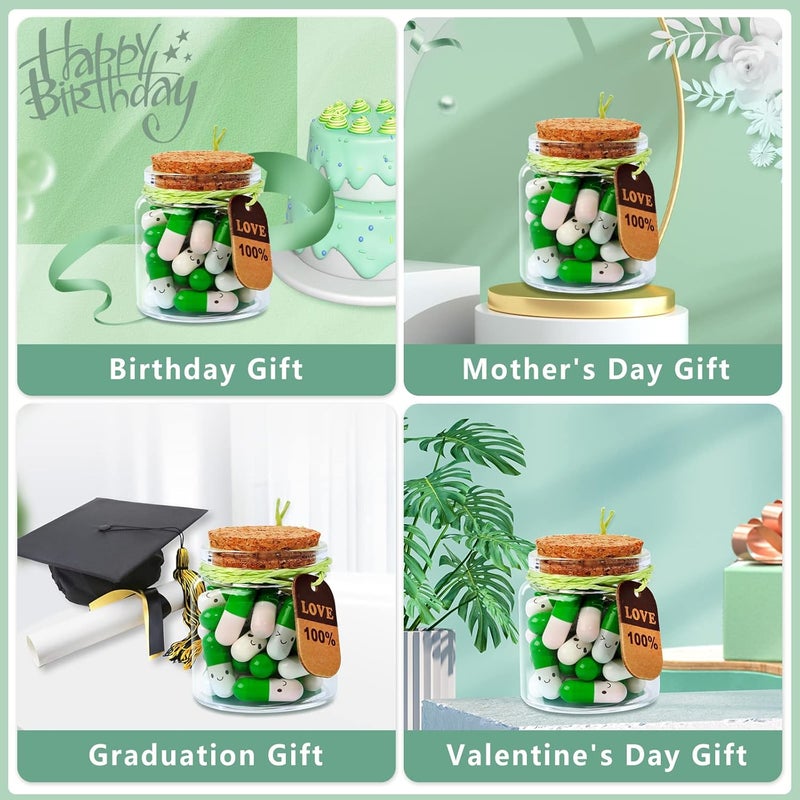 Tintnut Thanksgiving Valentines Present for Boyfriend, Girlfriend - Capsule Letters Message Love Letter Half Color Pill 30 Pcs Birthday Gift - Image 2