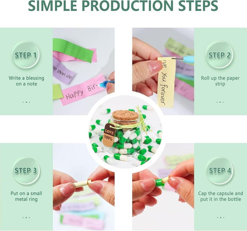 Tintnut Thanksgiving Valentines Present for Boyfriend, Girlfriend - Capsule Letters Message Love Letter Half Color Pill 30 Pcs Birthday Gift - Image 4