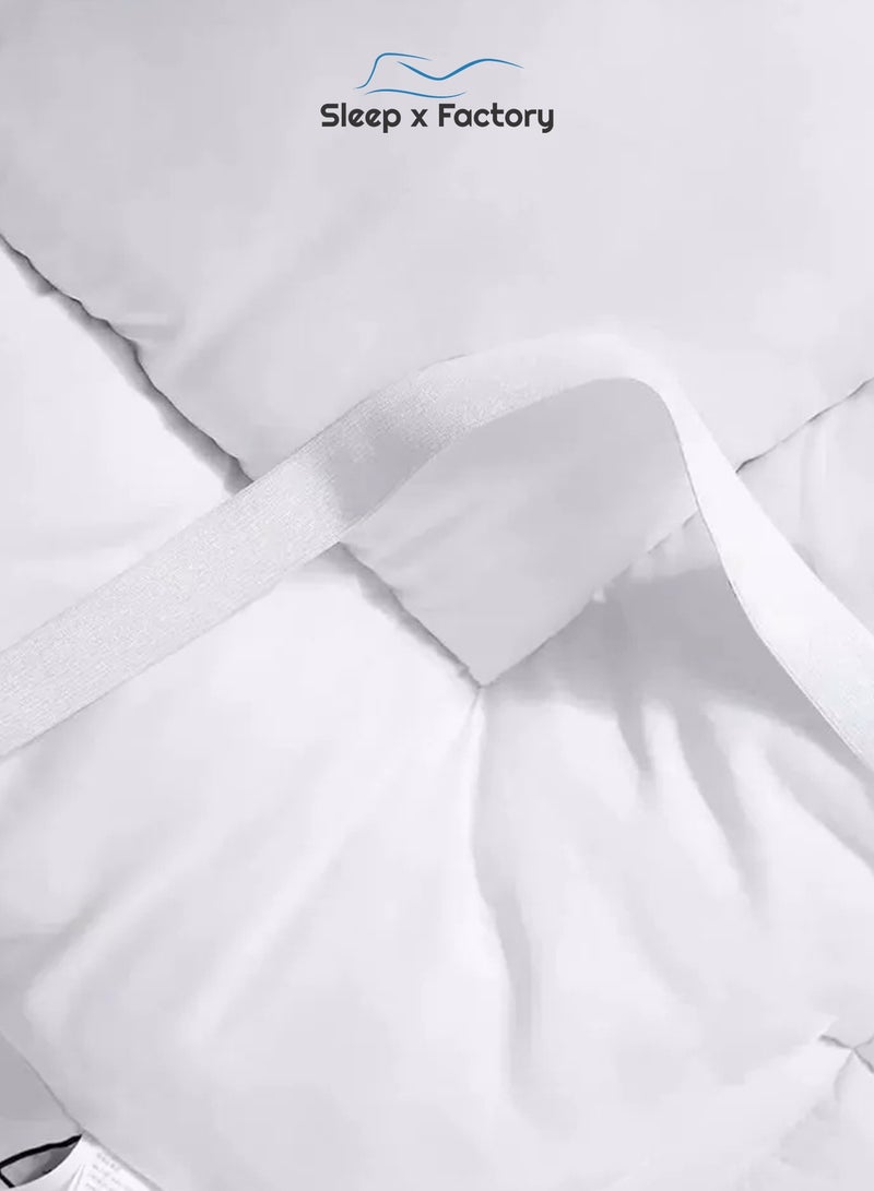 Sleep x Factory Premium Cotton Fabric Mattress Topper – Available in 8 / 14 / 20 cm Heights – Microfiber Filling – Ultra Plush Support  - Image 3