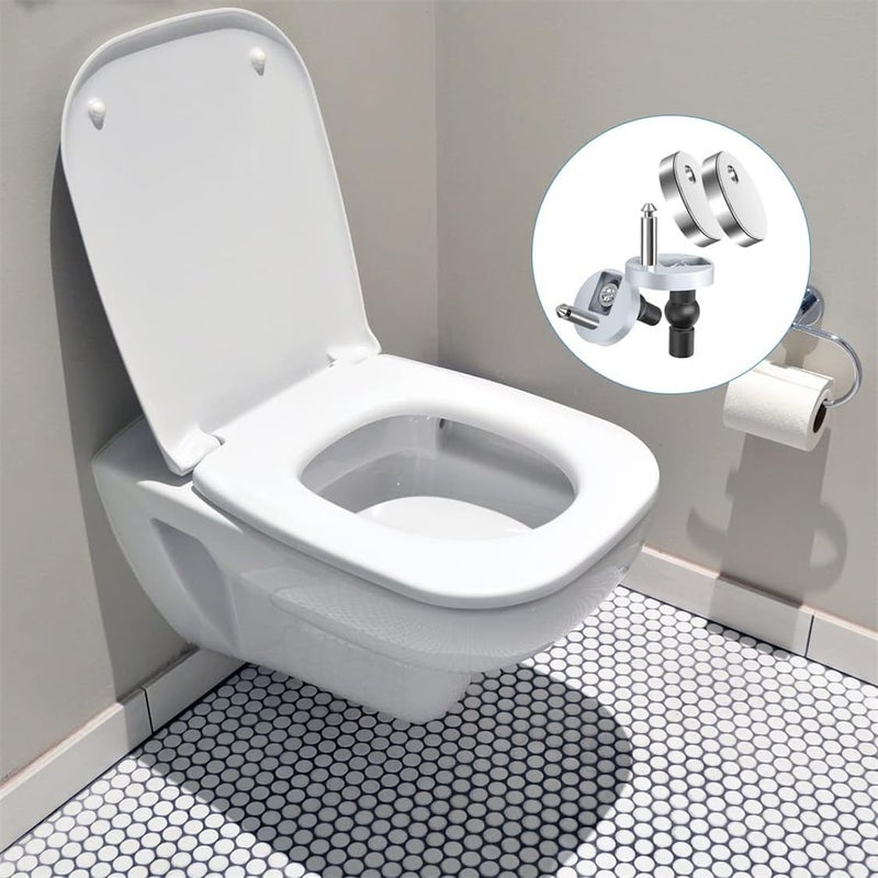 LINXIU Toilet Seat Hinge Bolts Kit Quick Release Top Hinge Fixings Expanding Rubber Toilet Seat Replacement Parts for Home Bathroom 2 Pcs (Pack of 2) - Image 5