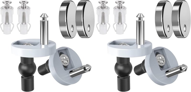 LINXIU Toilet Seat Hinge Bolts Kit Quick Release Top Hinge Fixings Expanding Rubber Toilet Seat Replacement Parts for Home Bathroom 2 Pcs (Pack of 2) - Image 1