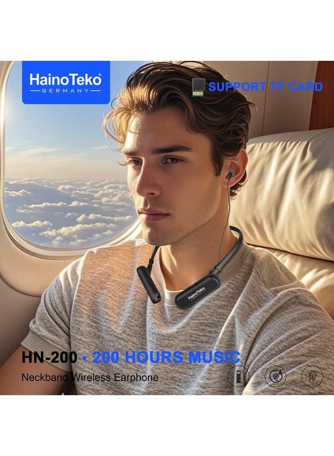 هينو تيكو سماعات Haino Teko HN-200 لاسلكية بتصميم حول الرقبة | تشغيل 200 ساعة | صوت عالي الدقة | دعم بطاقة TF - Image 3