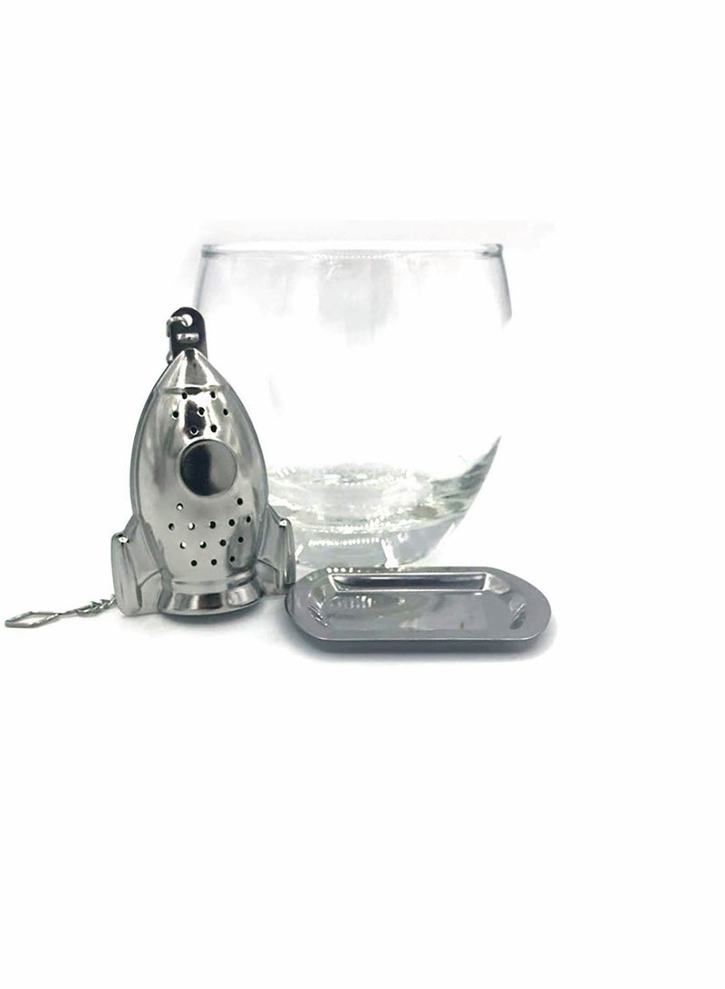Y&D Tea Strainer, Rocket Shaped Stainless Steel Strainer Spacer Diffuser for Loose Leaf and Spices Seasonings - Image 5