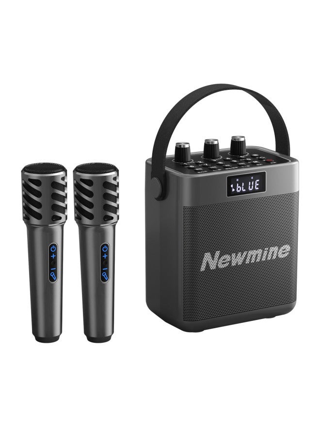 Newmine مكبر صوت بلوتوث K519 مكبر صوت منزلي Ktv لاعب موسيقى عالي الطاقة جودة صوت عالية لاسلكي محمول هدية عملية عمر بطارية فائق الطول ميكروفونين مزدوجين - Image 4