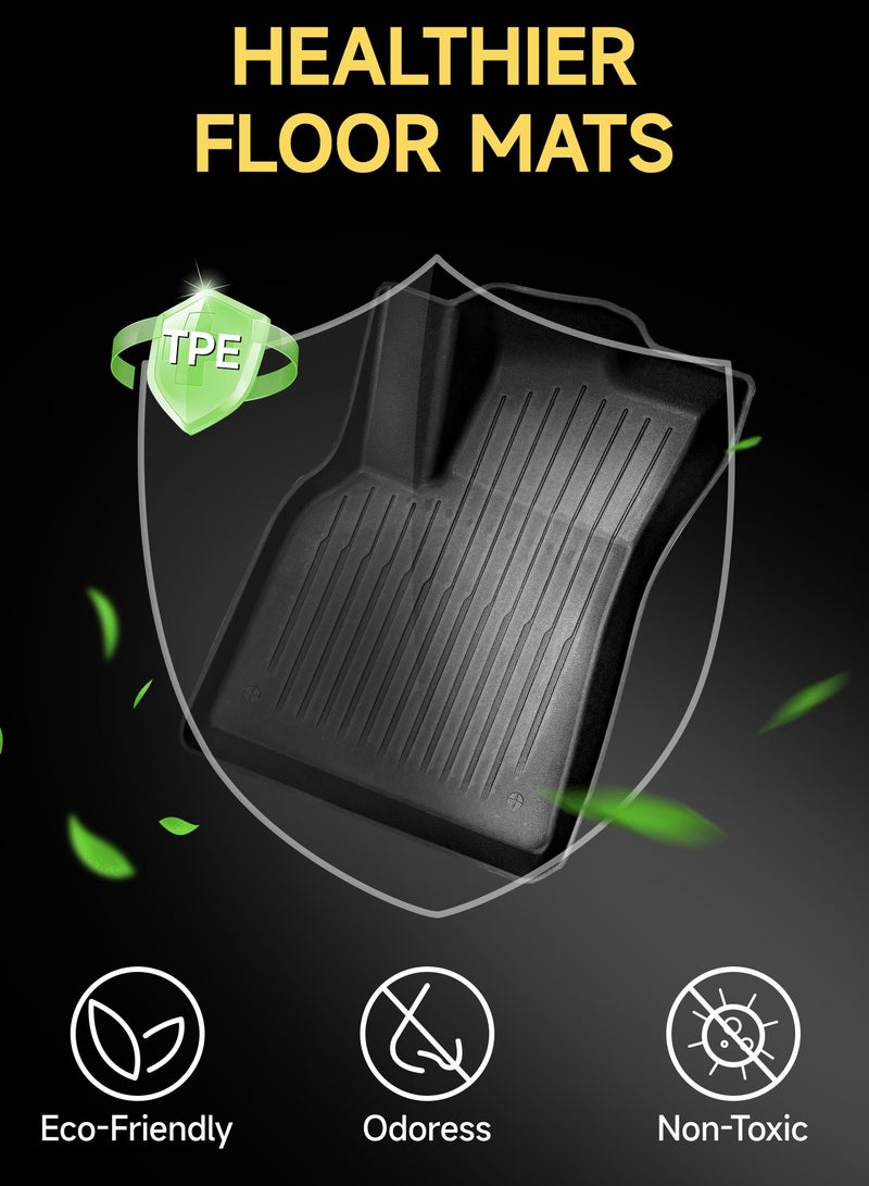 CHIYLE CHIYLE Full Set Floor Mats for Tesla Model Y All Weather Floor Mats 2025-2021(5-seat), Tesla Y Frunk Trunk Mat Rear Cargo Liner,Tesla Model Y Accessories 2025 2024(6 PCS)(Not Fit 2025 Model Y Juniper)  - Image 4