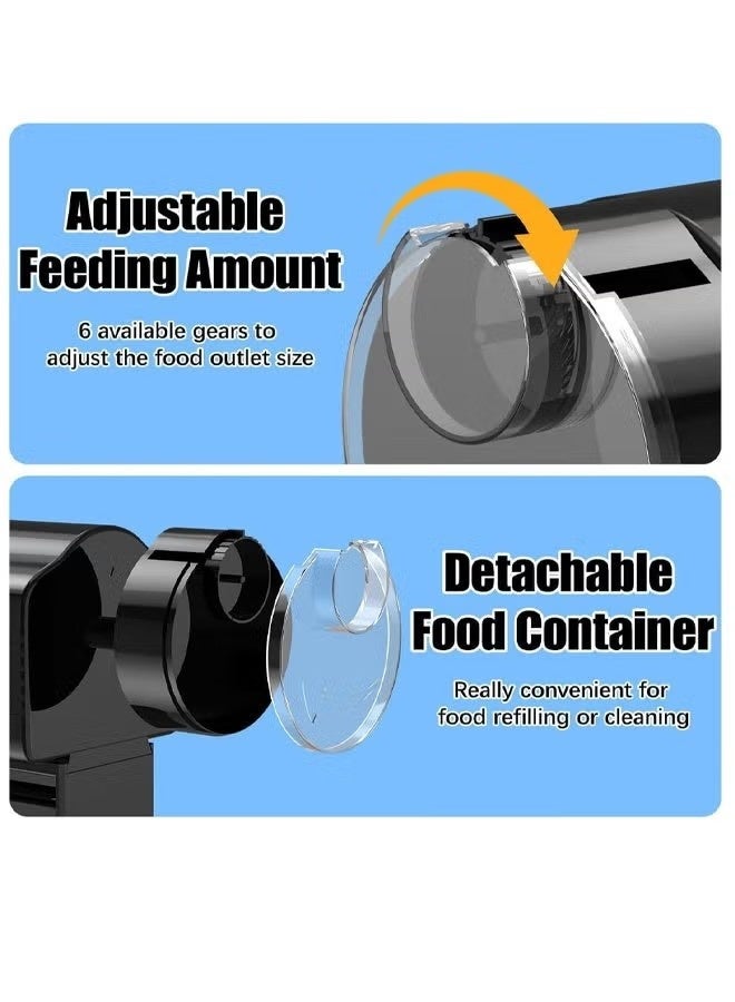 RESUN Automatic Fish Feeder (60ML), Moisture-Proof, Adjustable Timer, Particle Dispenser (Battery Not Included), Digital Aquarium Timer, Auto-Feeds On Vacation/Holidays, For Small Tanks - Image 2