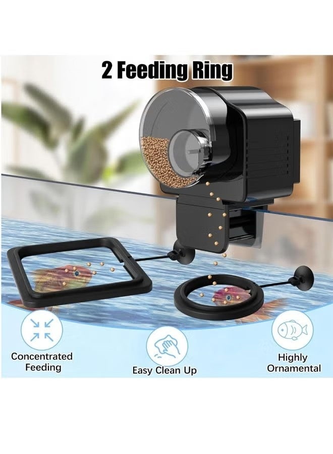 RESUN Automatic Fish Feeder (60ML), Moisture-Proof, Adjustable Timer, Particle Dispenser (Battery Not Included), Digital Aquarium Timer, Auto-Feeds On Vacation/Holidays, For Small Tanks - Image 5