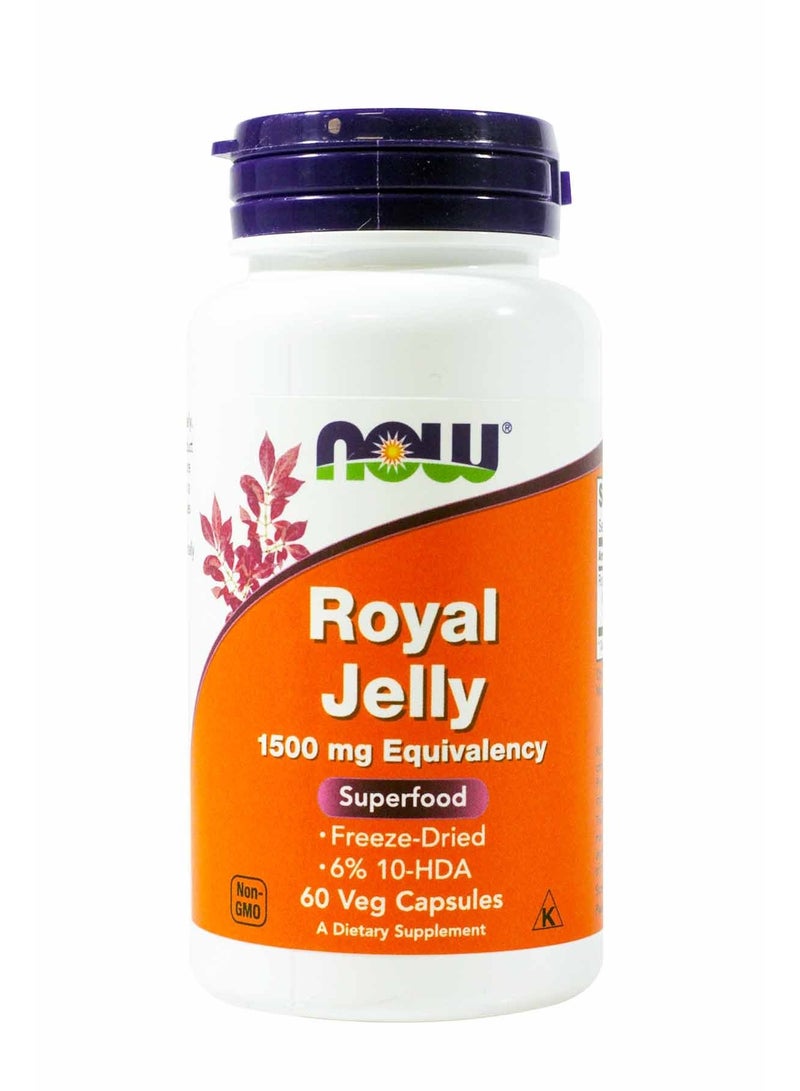 Now  Royal Jelly 1500mg 60 Capsules