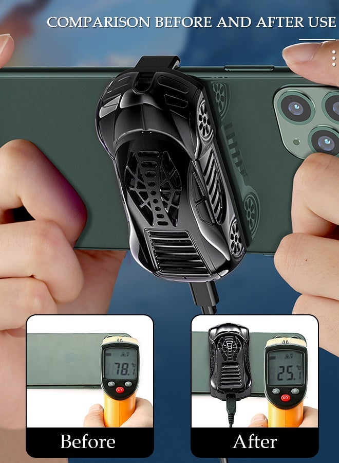 DUNISO مبرد الهاتف للبث المباشر والألعاب، مروحة تبريد سريعة للهاتف مع مشبك عالمي، مبرد هاتف محمول منخفض الضوضاء للألعاب المحمولة وTikTok Live Strea، مناسب لجميع أنواع الهواتف الذكية iPhone وAndroid - Image 4
