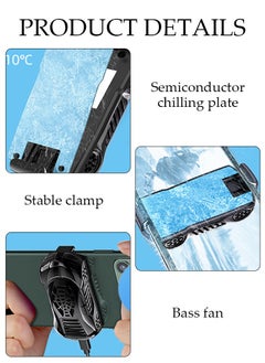 DUNISO Phone Cooler for Live Streaming and Gaming, Fast Phone Cooling Fan with Universal Clamp, Low Noice Cellphone Radiator for Mobile Gaming TikTok Live Strea, Fit All Types of iPhone Android Smartphones  - Image 3