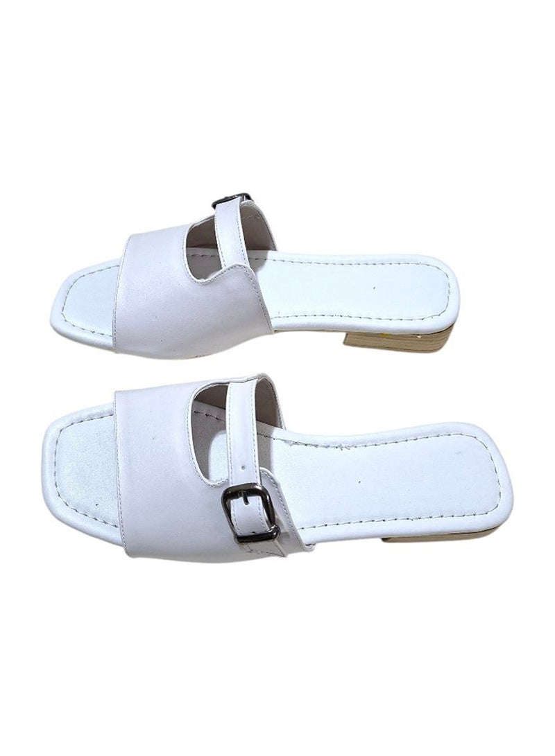 Karisma Flat Squared Toe Slippers With A New Strap Buckle Design - Image 2