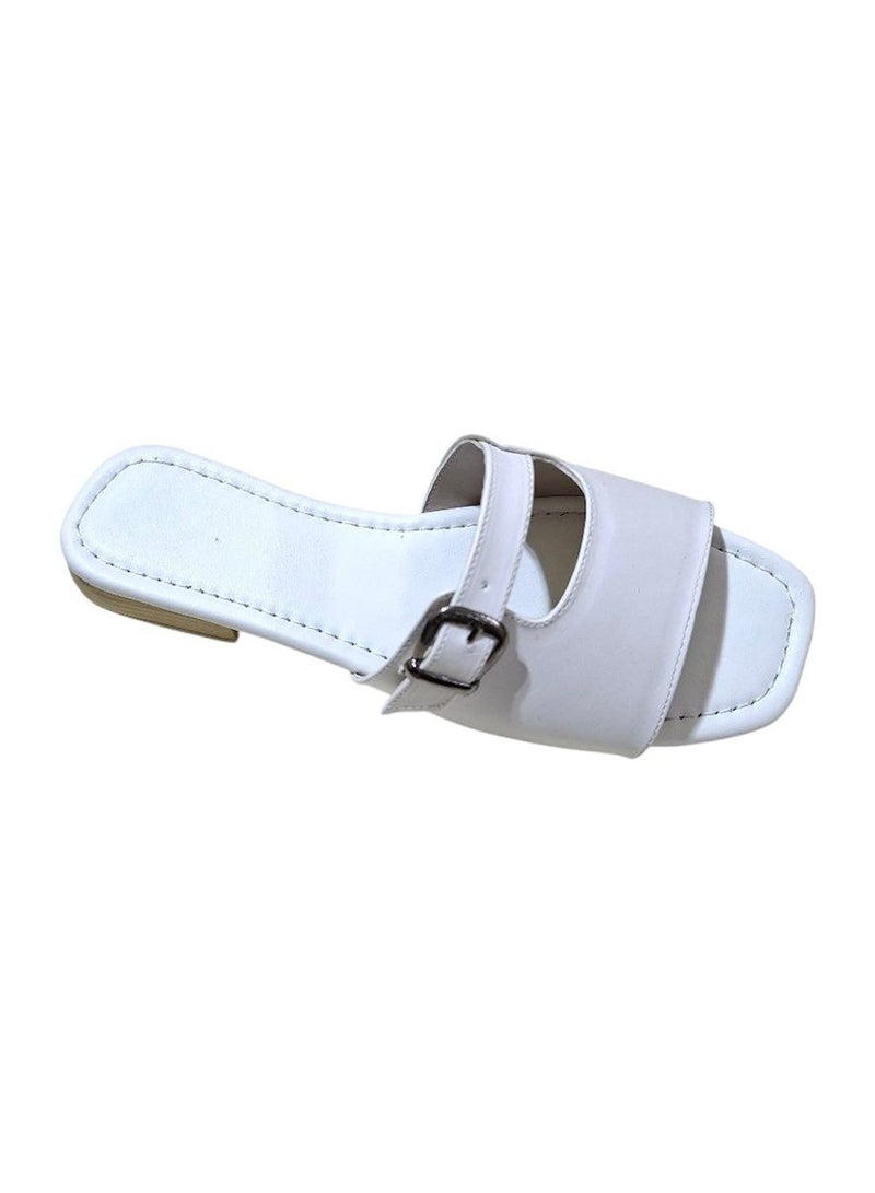 Karisma Flat Squared Toe Slippers With A New Strap Buckle Design - Image 3