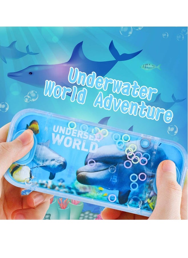 Generic Handheld Water Games 4 Packs Ocean Theme Water Toss Ring Game Aqua Toy Water Ring Game for Kids Stocking Stuffers Handheld Water Game Travel Games for Kids and Family for Party Favor  - Image 3