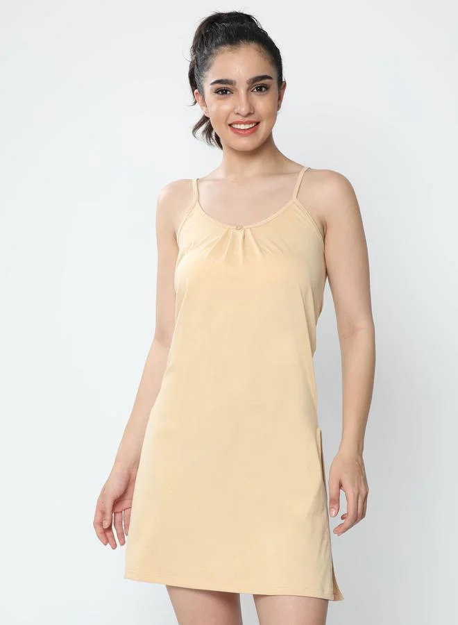 Envie Strappy Scoop Neck Slip with Side Slit