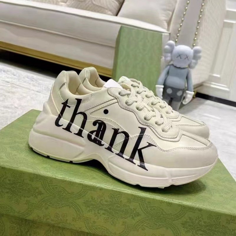 New Mickey Daddy Shoes Genuine Leather Popular Thick-Soled Cartoon Versatile Heightening Casual Sports Shoes For Men And Women Couples - Image 4