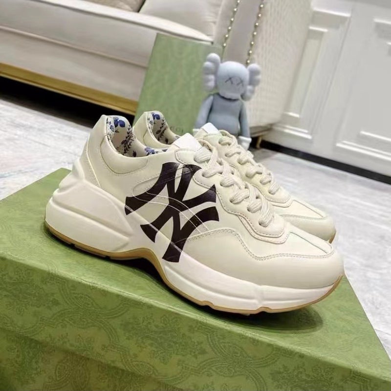 New Mickey Daddy Shoes Genuine Leather Popular Thick-Soled Cartoon Versatile Heightening Casual Sports Shoes For Men And Women Couples - Image 3
