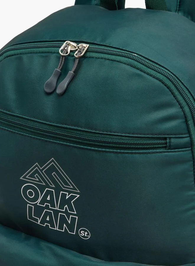 Oaklan By Shoexpress GREEN Solid Backpack For Kids 13 Years+ With Padded Shoulder Straps for Men | Best Price UAE