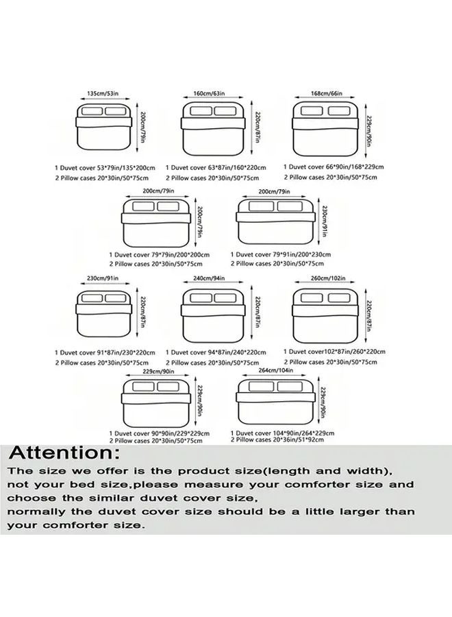غطيفة لحاف من البوليستر بلون البيج الفاتط، مقاس 78x90 بوصة، 3 قطع مع أكياس الوسائد - Image 4