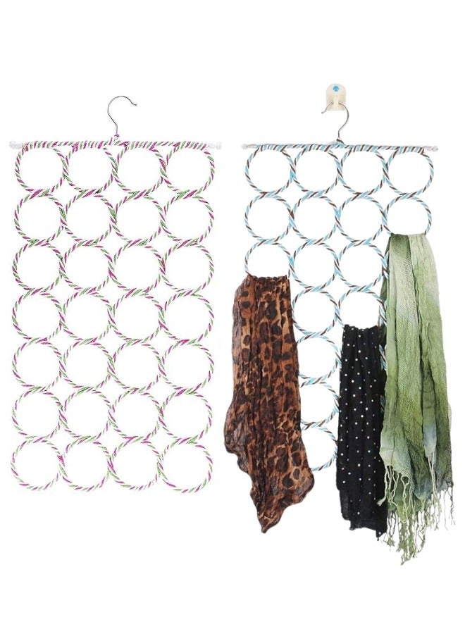 FALMER 2 pieces of structured shawl with 28 holes (Random color) - Image 1