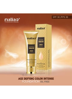 maliao Age-Defying Intense Foundation Spf 30 - Radiant Youth (Natural Beige) | Full Coverage | Cream Finish | For All Skin Types  - Image 3