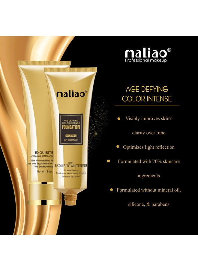 maliao Age-Defying Intense Foundation Spf 30 - Radiant Youth (Natural Beige) | Full Coverage | Cream Finish | For All Skin Types - Image 5
