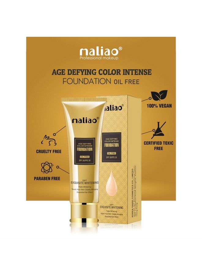 maliao Age-Defying Intense Foundation Spf 30 - Radiant Youth (Natural Beige) | Full Coverage | Cream Finish | For All Skin Types - Image 4