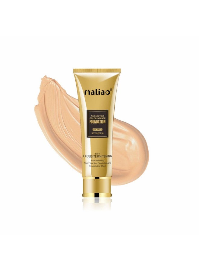 maliao Age-Defying Intense Foundation Spf 30 - Radiant Youth (Natural Beige) | Full Coverage | Cream Finish | For All Skin Types - Image 1