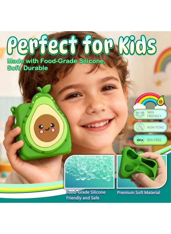 WDHD Case Compatible with Yoto Mini (2024 Edition), Avocado | Food-Grade Silicone Safe for Kids | Soft Drop-Proof Full Protective Cover with Lanyard & Corner Support Pads, Travel Accessory (Case Only) - Image 2