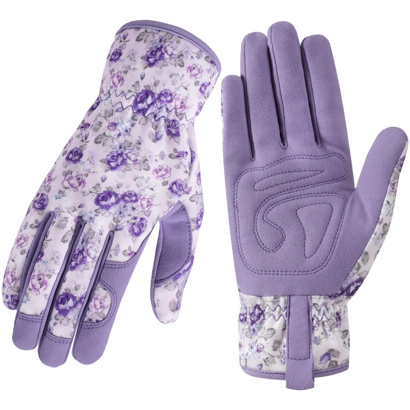 Pleneal Gardening Gloves for Women - Leather Garden Gloves Thorn Proof, Outdoor Protective Working Gloves for Weeding - Image 1