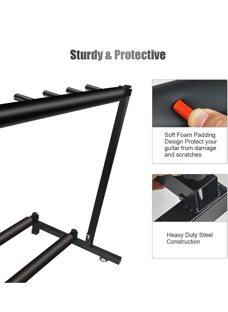 Mike Music Multi Guitar Stand Universal Display Rack 3 Guitars Holder Fits Electric Guitar,Acoustic Guitar,Classical Guitar,Bass Guitar and Guitar Bag/Case for Band, Studio, Home  - Image 5